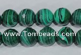 CTU1825 15.5 inches 12mm faceted round synthetic turquoise beads