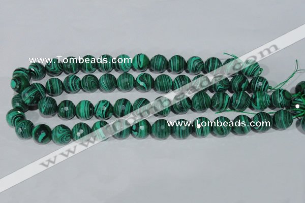 CTU1825 15.5 inches 12mm faceted round synthetic turquoise beads