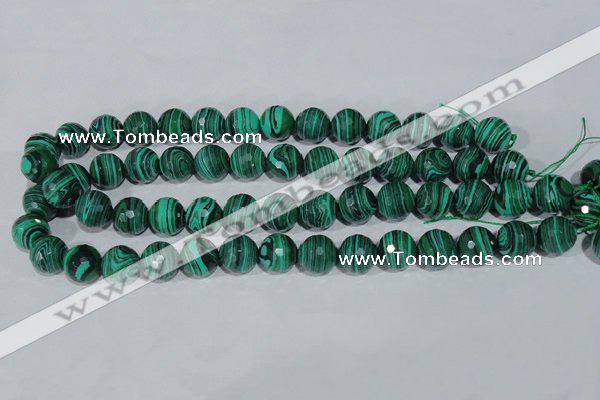 CTU1826 15.5 inches 14mm faceted round synthetic turquoise beads