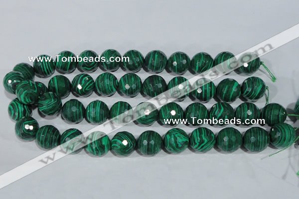 CTU1827 15.5 inches 16mm faceted round synthetic turquoise beads