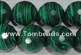 CTU1829 15.5 inches 20mm faceted round synthetic turquoise beads