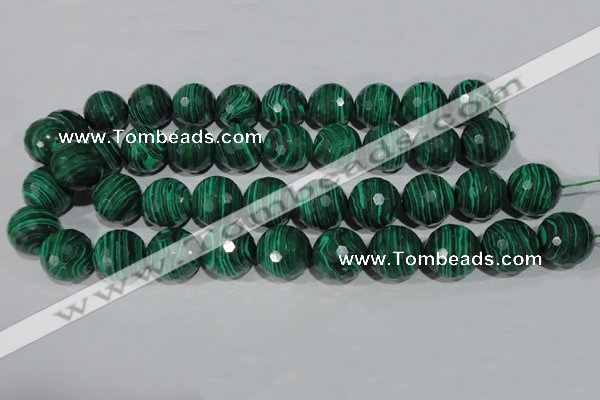 CTU1829 15.5 inches 20mm faceted round synthetic turquoise beads