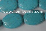 CTU1895 15.5 inches 18*25mm oval imitation turquoise beads