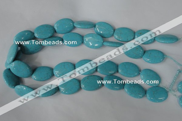 CTU1895 15.5 inches 18*25mm oval imitation turquoise beads