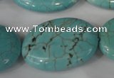 CTU1897 15.5 inches 25*35mm oval imitation turquoise beads