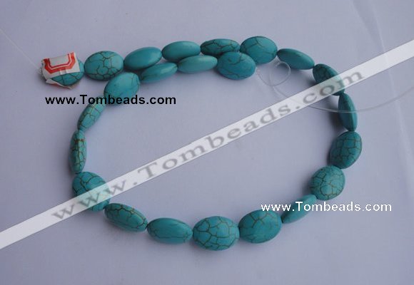 CTU19 15.5 inches 12*16mm oval blue turquoise strand beads Wholesale