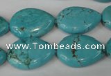 CTU1905 15.5 inches 18*25mm flat teardrop imitation turquoise beads