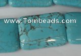 CTU1918 15.5 inches 22*30mm rectangle imitation turquoise beads