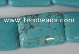 CTU1918 15.5 inches 22*30mm rectangle imitation turquoise beads