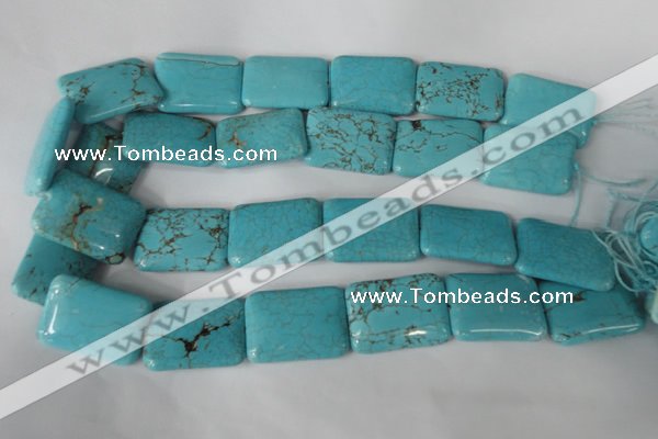 CTU1918 15.5 inches 22*30mm rectangle imitation turquoise beads