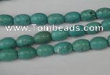 CTU1938 15.5 inches 6*9mm rice imitation turquoise beads