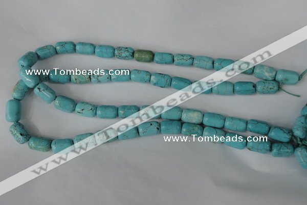 CTU1940 15.5 inches 10*15mm tube imitation turquoise beads