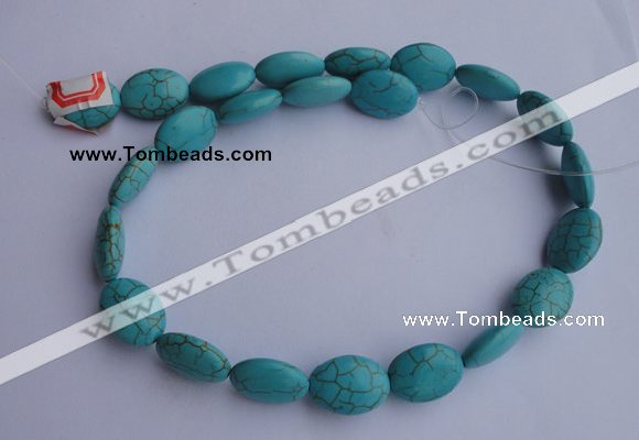 CTU20 15.5 inches 13*18mm oval blue turquoise strand beads Wholesale