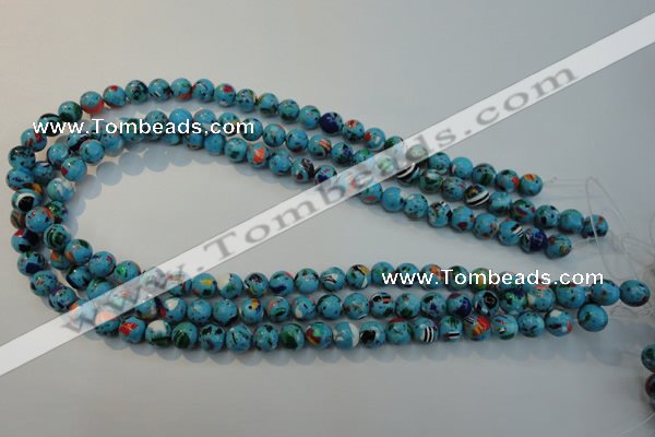 CTU2002 15.5 inches 8mm round synthetic turquoise beads