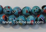 CTU2003 15.5 inches 10mm round synthetic turquoise beads