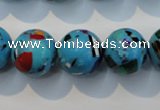 CTU2005 15.5 inches 14mm round synthetic turquoise beads