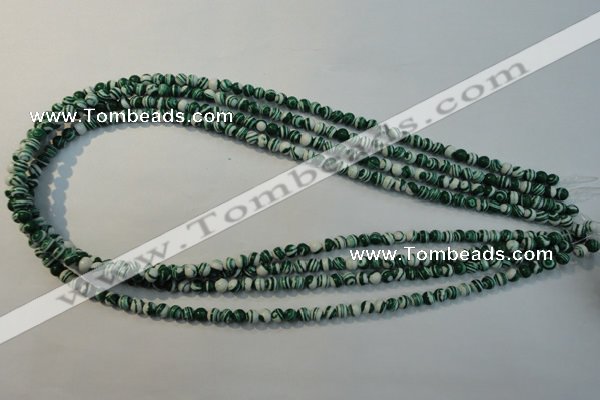 CTU2040 15.5 inches 4mm round synthetic turquoise beads