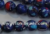 CTU2074 15.5 inches 12mm round synthetic turquoise beads