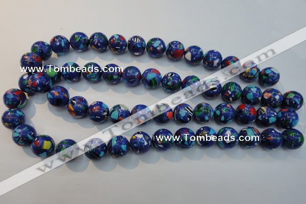 CTU2075 15.5 inches 14mm round synthetic turquoise beads