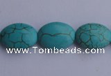 CTU21 15.5 inches 15*20mm oval blue turquoise strand beads Wholesale