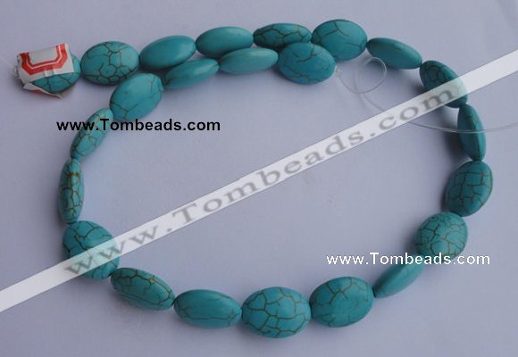 CTU21 15.5 inches 15*20mm oval blue turquoise strand beads Wholesale