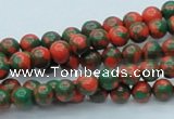 CTU214 16 inches 6mm round imitation turquoise beads wholesale