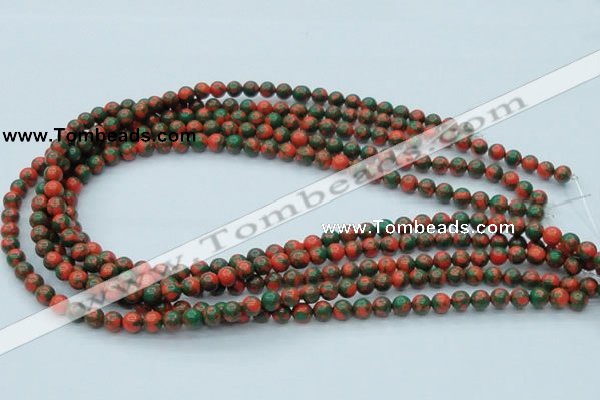 CTU214 16 inches 6mm round imitation turquoise beads wholesale