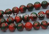 CTU215 16 inches 8mm round imitation turquoise beads wholesale