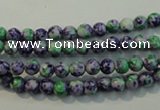 CTU2150 15.5 inches 4mm round synthetic turquoise beads