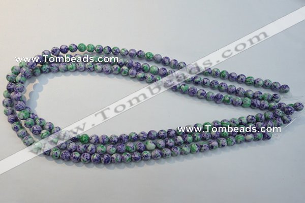 CTU2151 15.5 inches 6mm round synthetic turquoise beads