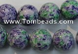 CTU2155 15.5 inches 14mm round synthetic turquoise beads