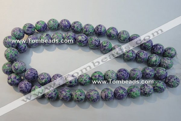 CTU2155 15.5 inches 14mm round synthetic turquoise beads