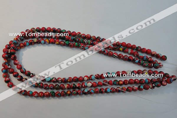 CTU2181 15.5 inches 6mm round synthetic turquoise beads