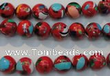 CTU2182 15.5 inches 8mm round synthetic turquoise beads