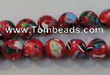 CTU2183 15.5 inches 10mm round synthetic turquoise beads