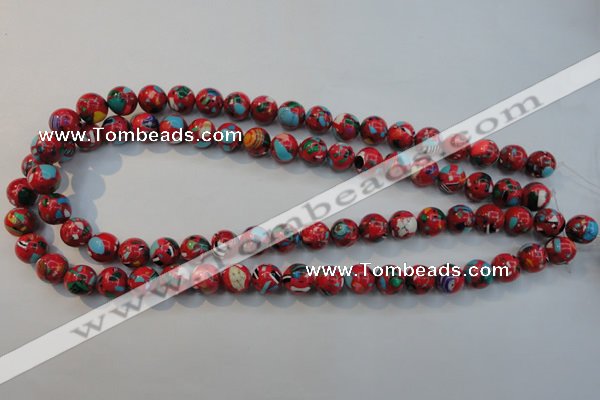 CTU2183 15.5 inches 10mm round synthetic turquoise beads