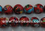 CTU2184 15.5 inches 12mm round synthetic turquoise beads