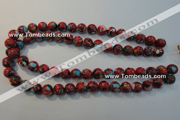 CTU2184 15.5 inches 12mm round synthetic turquoise beads