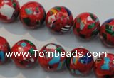 CTU2185 15.5 inches 14mm round synthetic turquoise beads