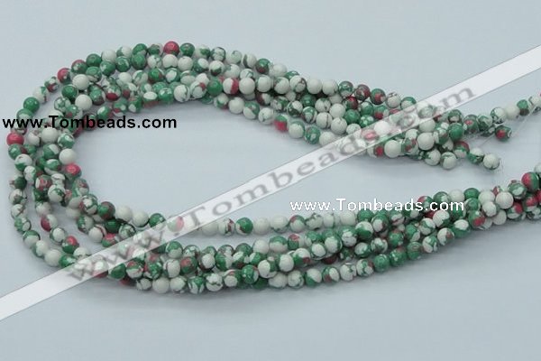 CTU223 16 inches 6mm round imitation turquoise beads wholesale