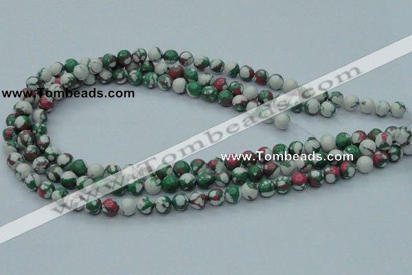 CTU224 16 inches 8mm round imitation turquoise beads wholesale