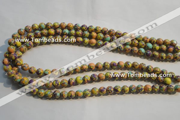 CTU2322 15.5 inches 8mm round synthetic turquoise beads