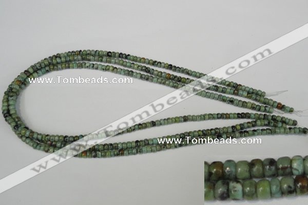 CTU2458 15.5 inches 3*4mm rondelle African turquoise beads wholesale