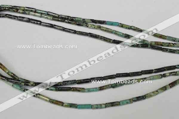 CTU2462 15.5 inches 3*10mm tube African turquoise beads wholesale