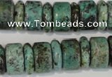 CTU2470 15.5 inches 5*16mm & 10*16mm rondelle African turquoise beads