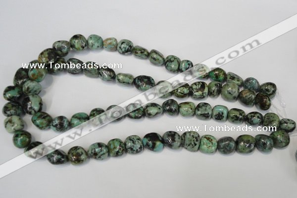 CTU2472 15.5 inches 12*13mm nuggets African turquoise beads wholesale