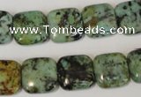 CTU2479 15.5 inches 14*14mm square African turquoise beads wholesale