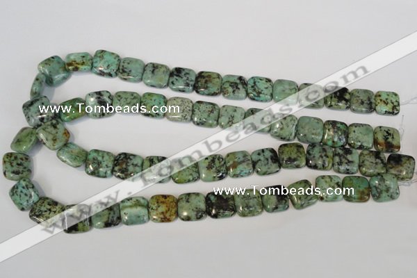 CTU2479 15.5 inches 14*14mm square African turquoise beads wholesale