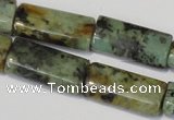 CTU2481 15.5 inches 8*16mm flat tube African turquoise beads wholesale