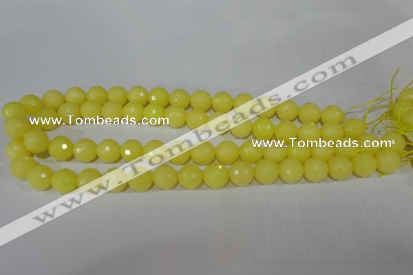 CTU2527 15.5 inches 12mm faceted round synthetic turquoise beads